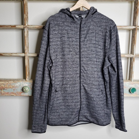 Lululemon jacket men's large Surge warm 1/2 zip grey/black speckle - Picture 10 of 12